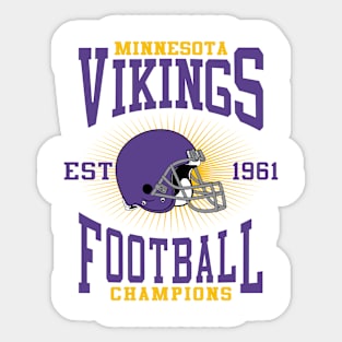 Minnesota Vikings Football Champions Sticker